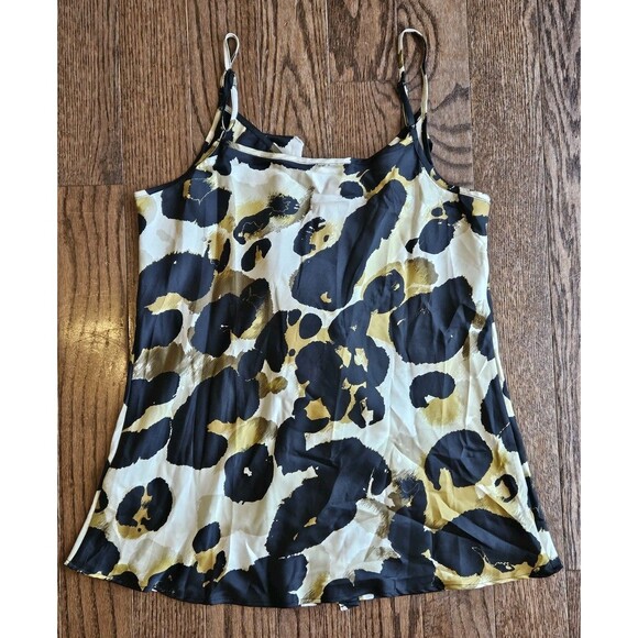 Cabi 174 Ingenue Womens Leopard Animal Print Cami Blouse Career Sz M Ruffle NEW - Picture 2 of 9
